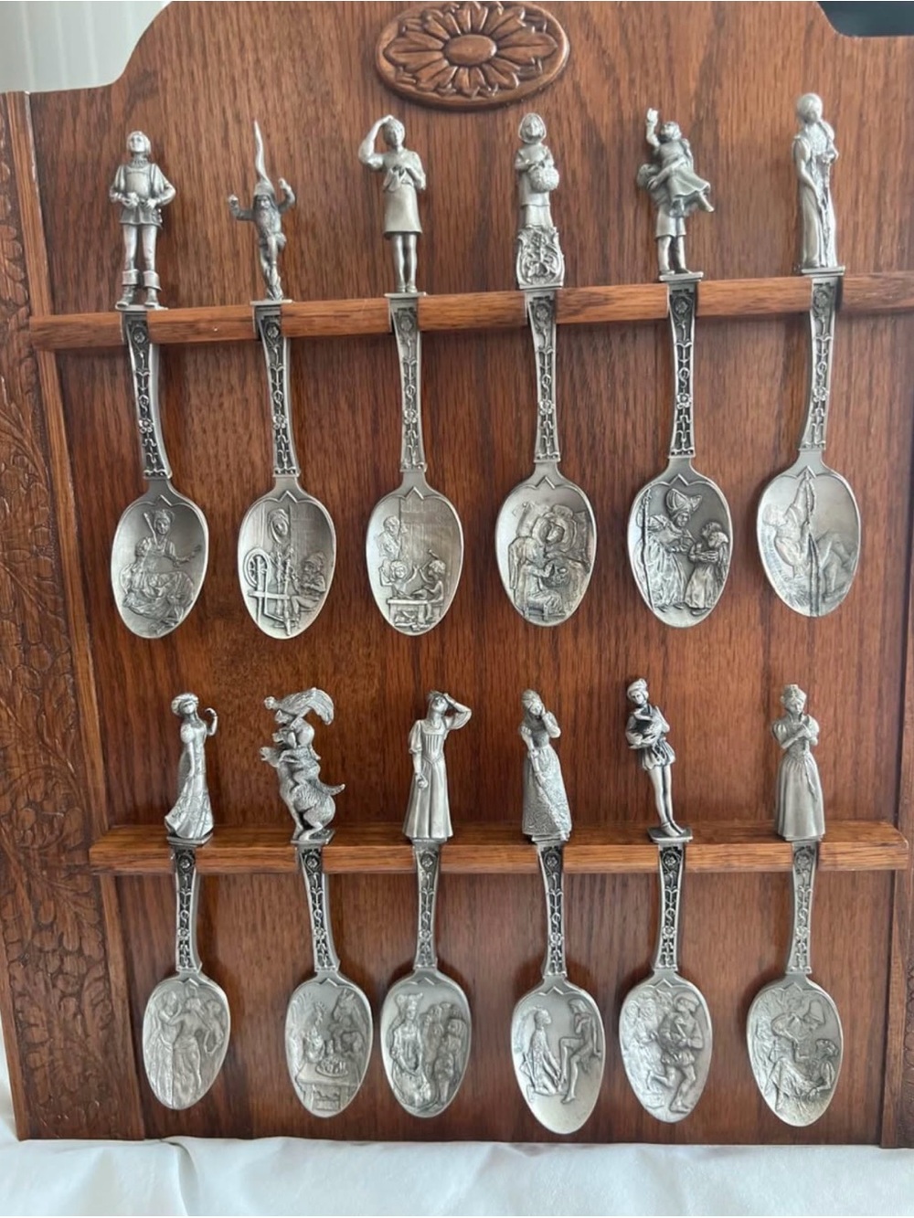 1979 Franklin Mint Fairy Tale Pewter Spoon Collection